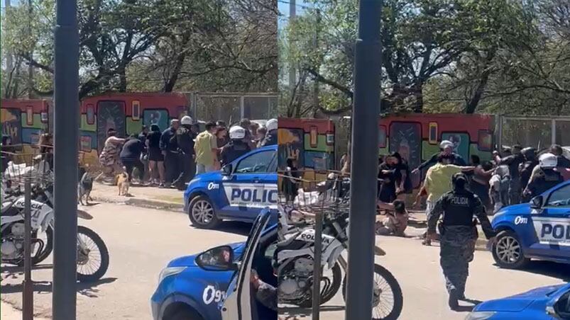 Violenta pelea en la puerta de un colegio secundario en barrio Villa Urquiza de Córdoba.