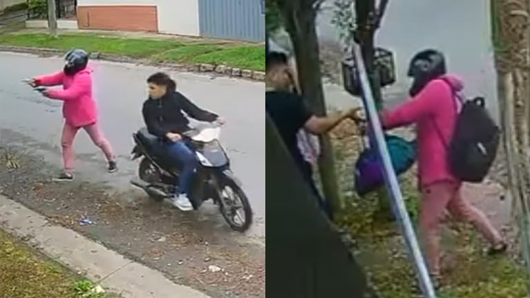 Violento asalto de motochoros en Córdoba.