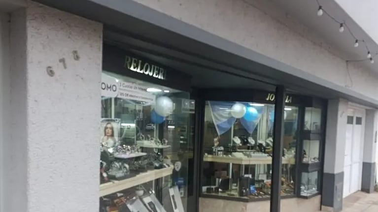Violento asalto en una joyería de Córdoba (Gentileza: Noticias Corral).