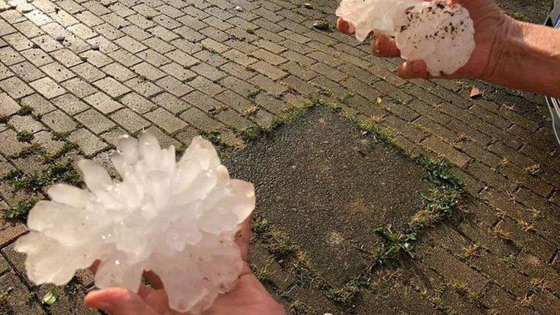 Violento temporal de granizo en el noreste de Italia. 