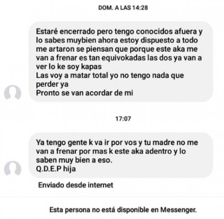 Violó a su hija y está preso: la sigue amenazando por Facebook desde la cárcel