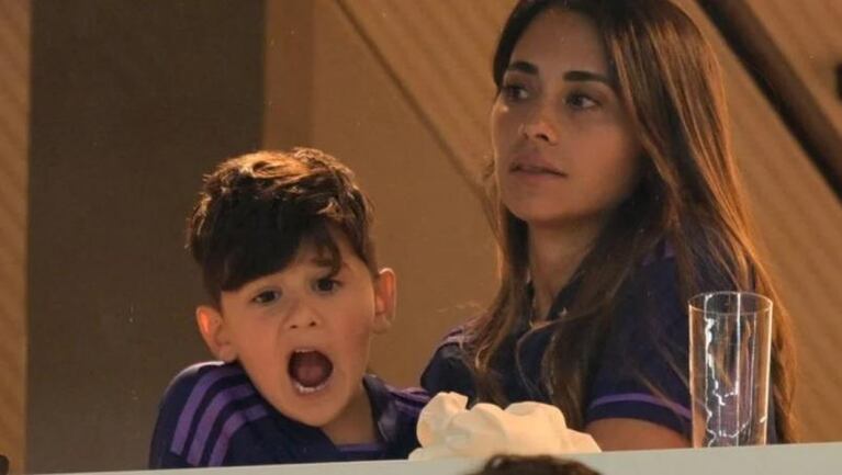 Viral: el reto de Antonela Roccuzzo a Ciro Messi en Argentina-Polonia