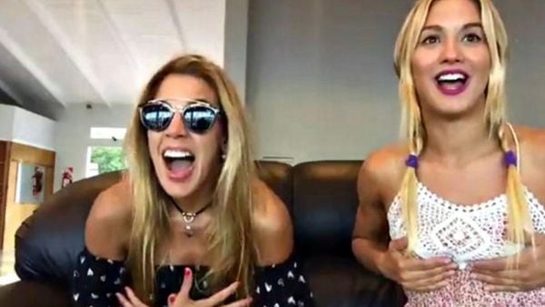 Virginia Gallardo y Flor Vigna, en la accidentada entrevista.