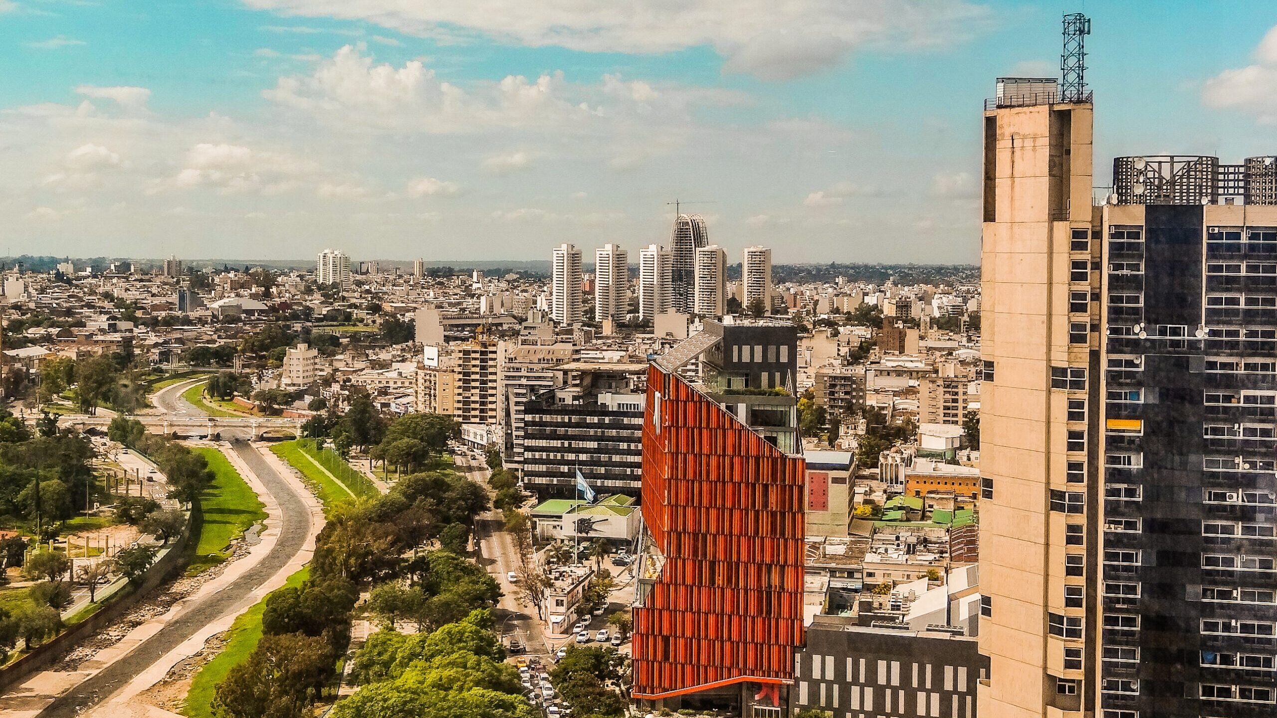 Vista aérea de la ciudad de Córdoba.