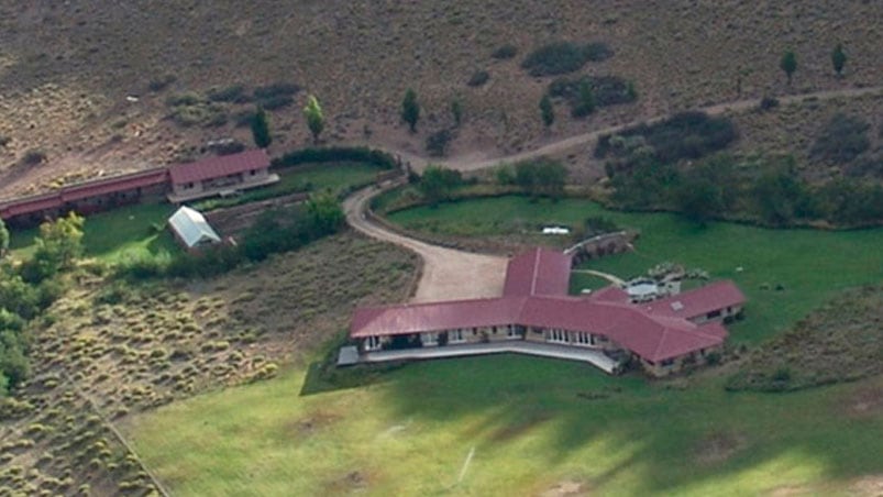 Vista aérea de la Estancia Pilpilcura, en las afueras de Bariloche.