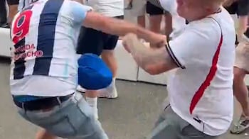 Volaron trompadas en la previa de Argentina-Inglaterra en Atlanta.