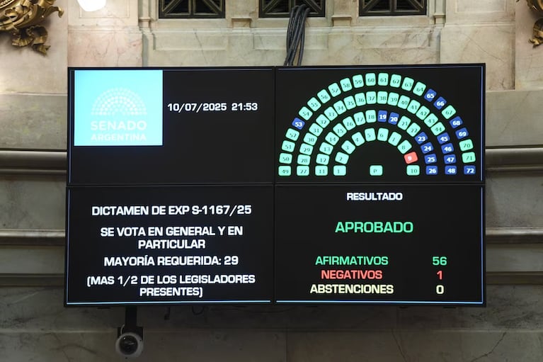 Votación en el Senado.