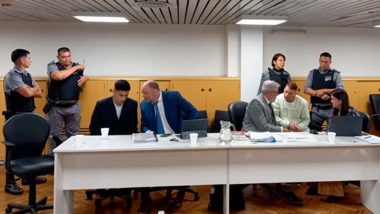 Walter Gil y Julio Ramírez en el juicio.