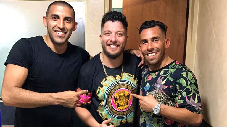 Wanchope y Tevez visitaron a Damián Córdoba