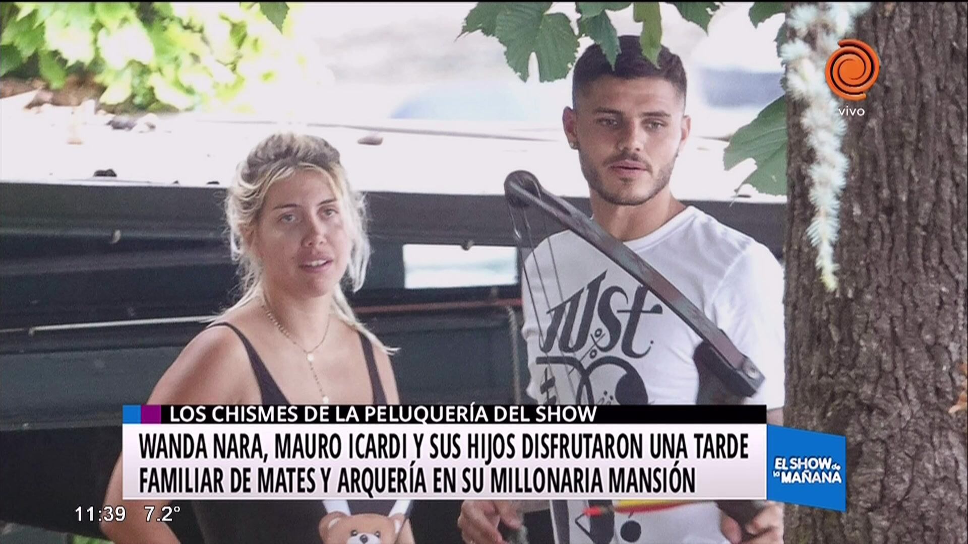 Wanda e Icardi entre mates y arquería