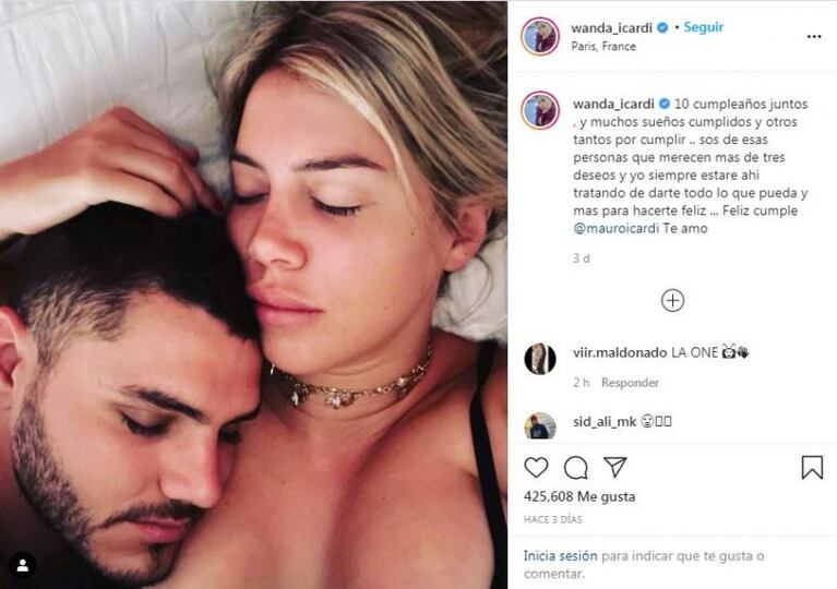 Wanda Nara celebró 10 años con Mauro Icardi y revivió rumores de infidelidad