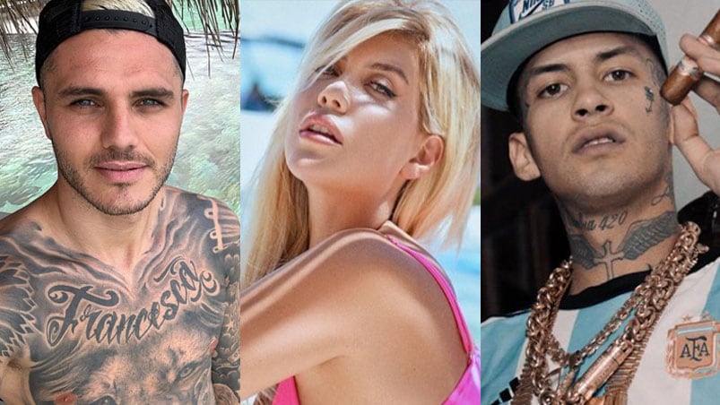 Wanda Nara en una encrucijada con Mauro Icardi y L-Gante.