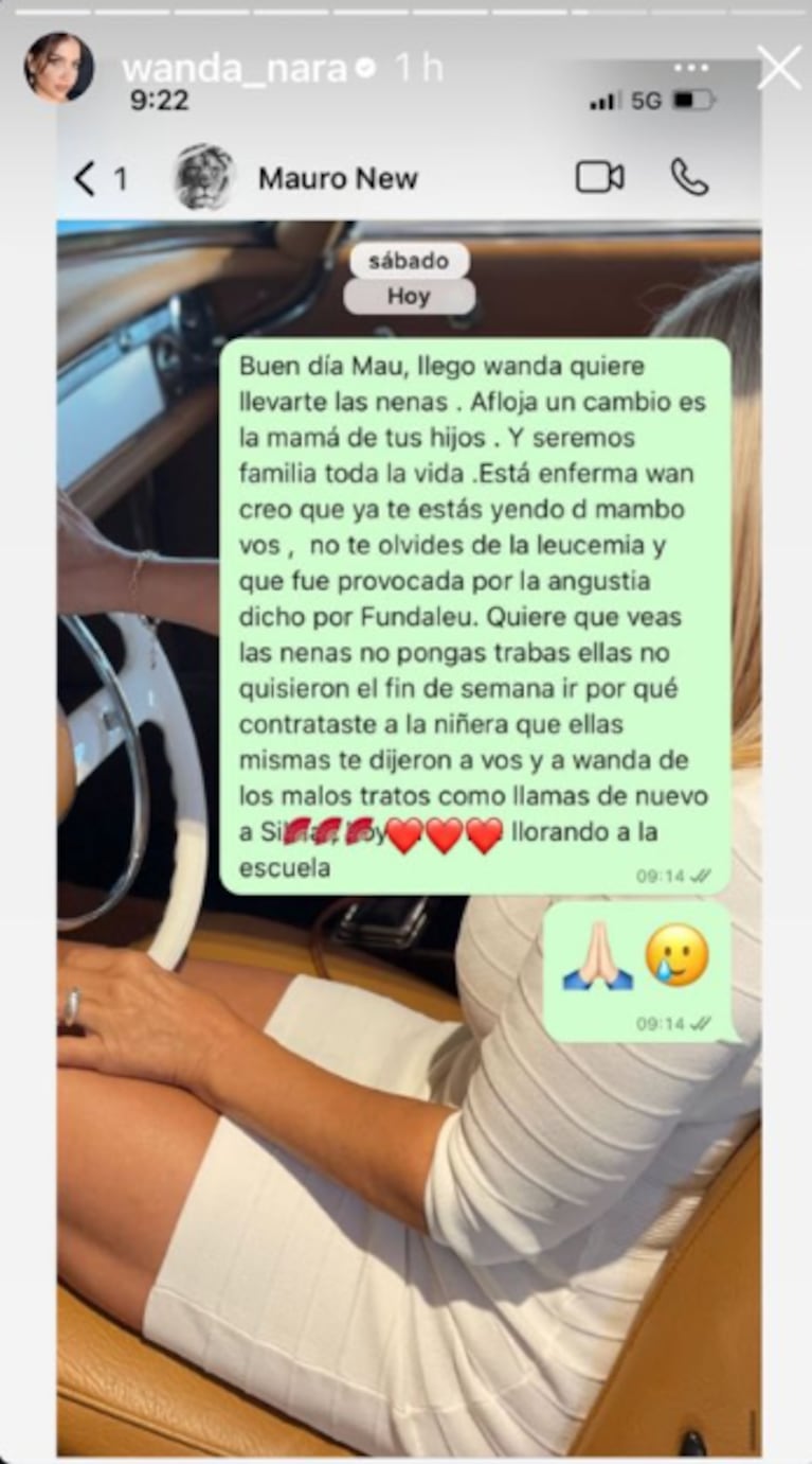 Wanda Nara expuso los mensajes de su mamá a Icardi: la fuerte acusación contra la China