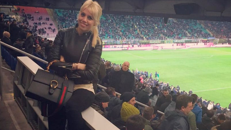 Wanda Nara fue a ver el partido del Inter y el Torino. 