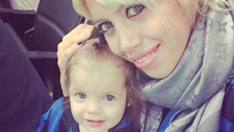 Wanda Nara junto a su hija Francesca.