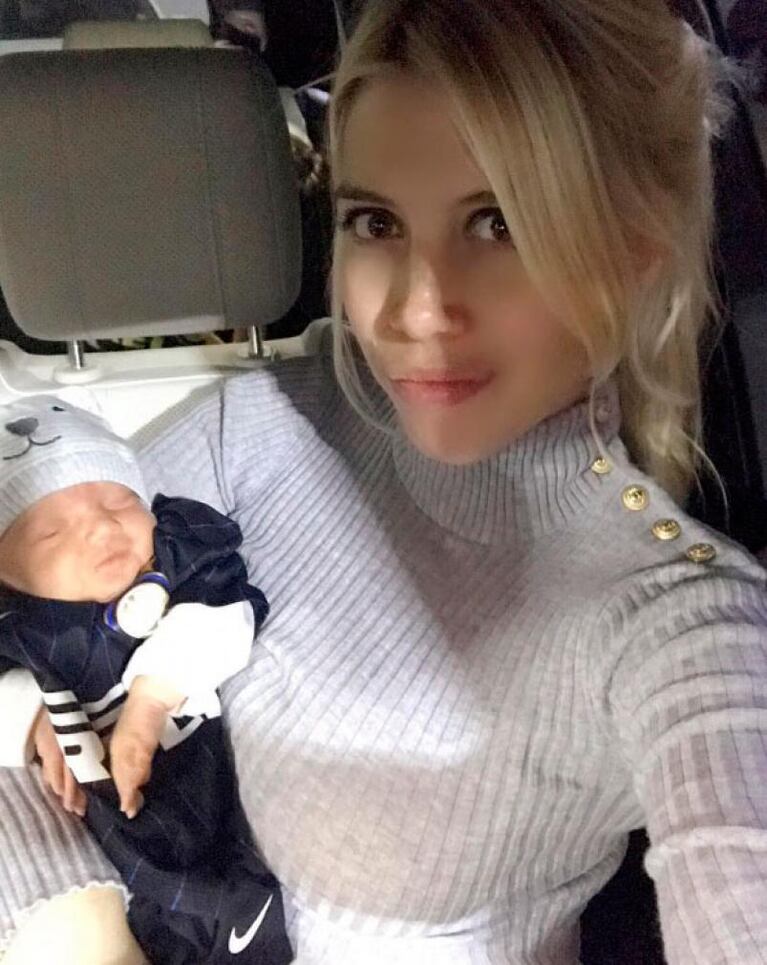 Wanda Nara mostró a Isabella recién nacida en la sala de parto