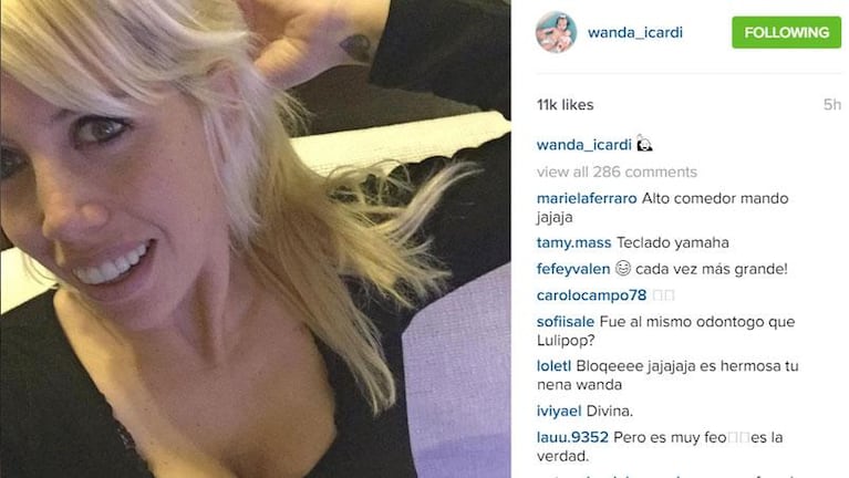 Wanda Nara mostró su escote, pero le criticaron sus dientes