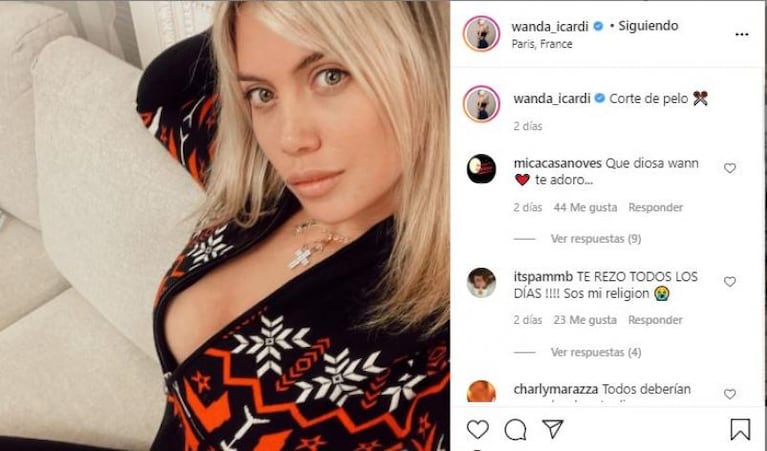 Wanda Nara se animó a un cambio de look