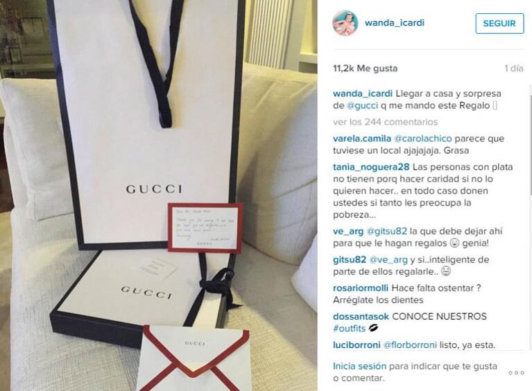Wanda Nara sigue ostentando con sus regalos carísimos