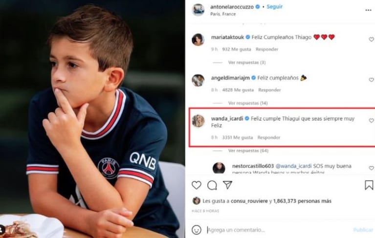 Wanda Nara y el tierno gesto con Antonela Roccuzzo