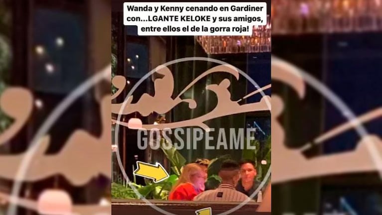 Wanda Nara y L-Gante cenaron juntos en un restaurante y la ex del cantante enfureció