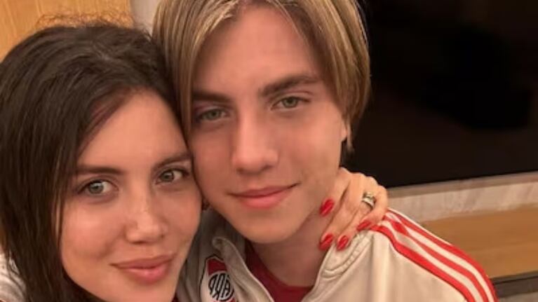 Wanda Nara y Valentino, su hijo mayor.