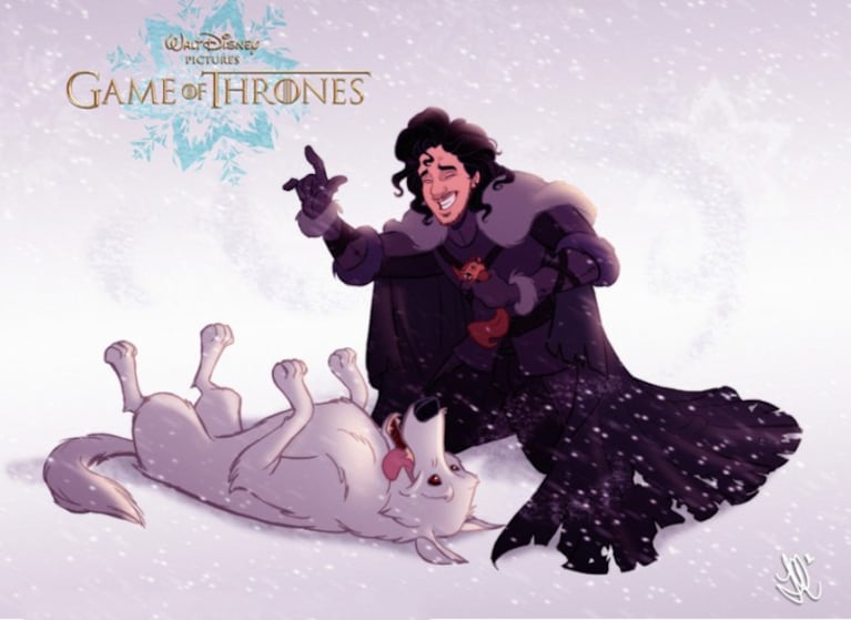 "You know nothing" Jon Snow y Ghost.