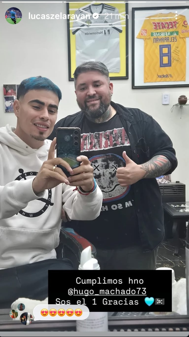 Zelarayán también se tiñó de celeste.